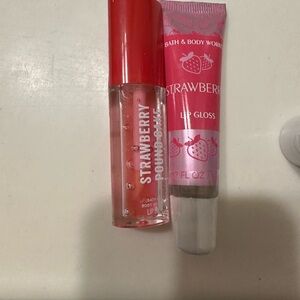 Bath & Body Works Red and Pink Lip Gloss Duo